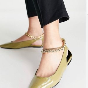 Asos design Flat size 7.5 green